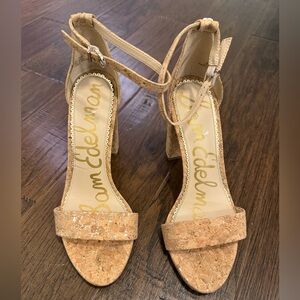 Sam Edelman Cork Strap Heels size 8.5